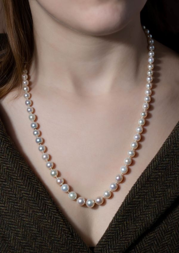 A string of natural saltwater pearls Cheffins sold in 2023, achieving £58,000.